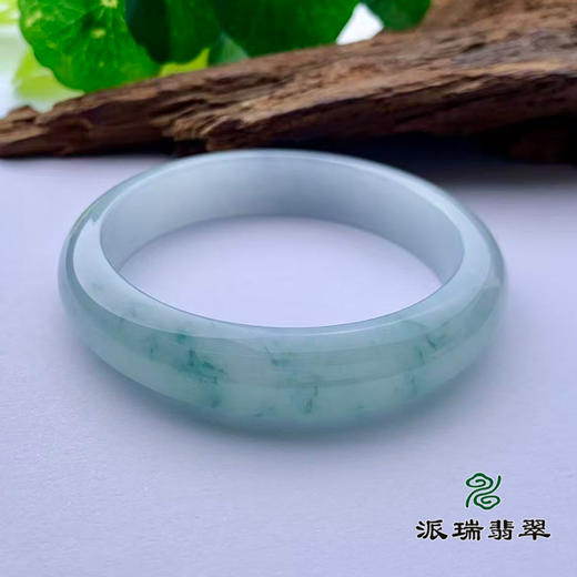 派瑞翡翠 翡翠手镯 糯种 飘花 商品图3