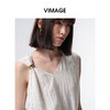 VIMAGE纬漫纪2026夏季新款条纹修身收腰无袖显瘦百搭上衣V2513224 商品缩略图3