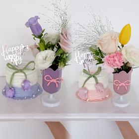 花漾甜心鲜花蛋糕组合