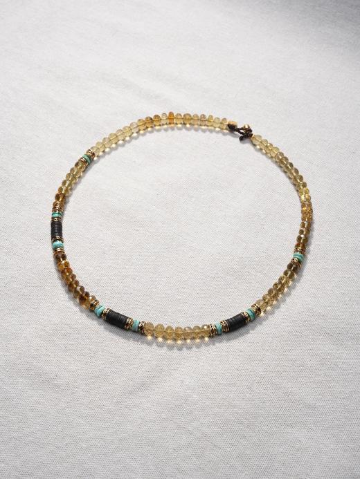 北京仓｜Bohemian Rhapsodie-Dalila-啤酒色石英 绿松石 舒俱来 项链［法国设计师］ 商品图1