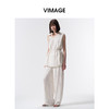 VIMAGE纬漫纪2026夏季新款条纹修身收腰无袖显瘦百搭上衣V2513224 商品缩略图1