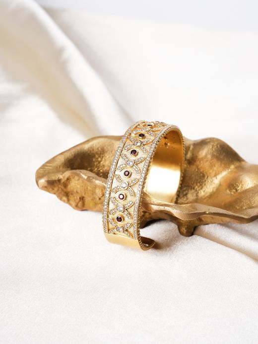 北京仓｜Diaperis Paris-CORFOU-金色 石榴石 锆石 手镯［法国设计师］ 商品图2