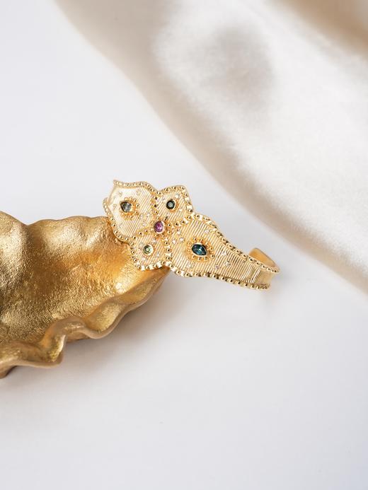 北京仓｜Diaperis Paris-ALTHEA-金色 碧玺 锆石 手镯［法国设计师］ 商品图1