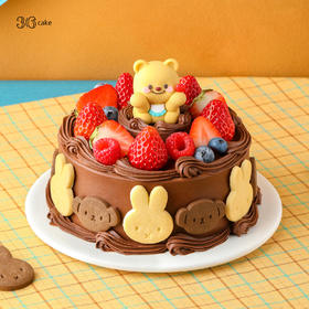 黄油小熊 ∙ 草莓布丁可可奶油蛋糕