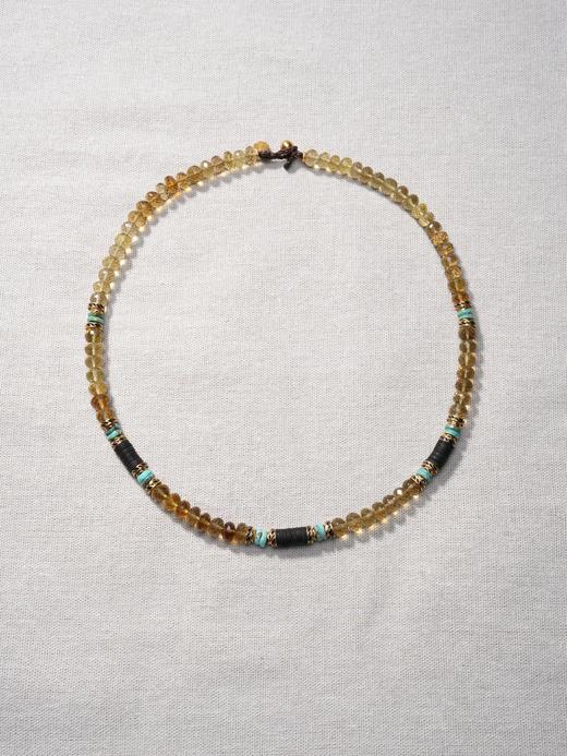 北京仓｜Bohemian Rhapsodie-Dalila-啤酒色石英 绿松石 舒俱来 项链［法国设计师］ 商品图0