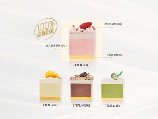 ※【四季八喜】6英寸经典-冰淇淋生日蛋糕 商品图2