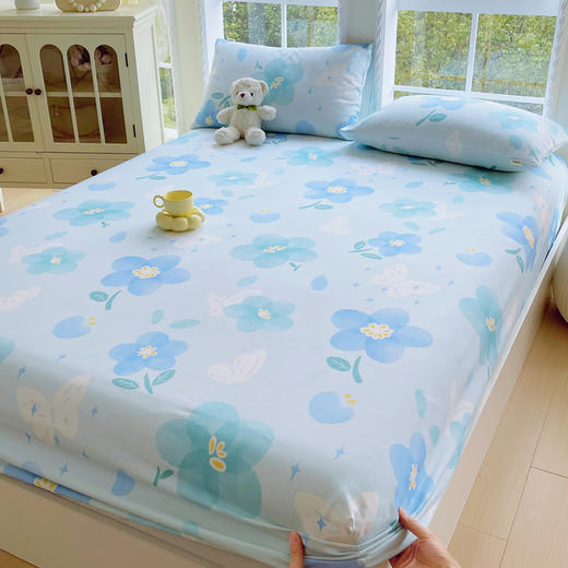 自然醒A类全棉老粗布床笠罩纯棉床垫保护罩全包宿舍单人床单枕套席梦思隔脏套NH177 商品图7