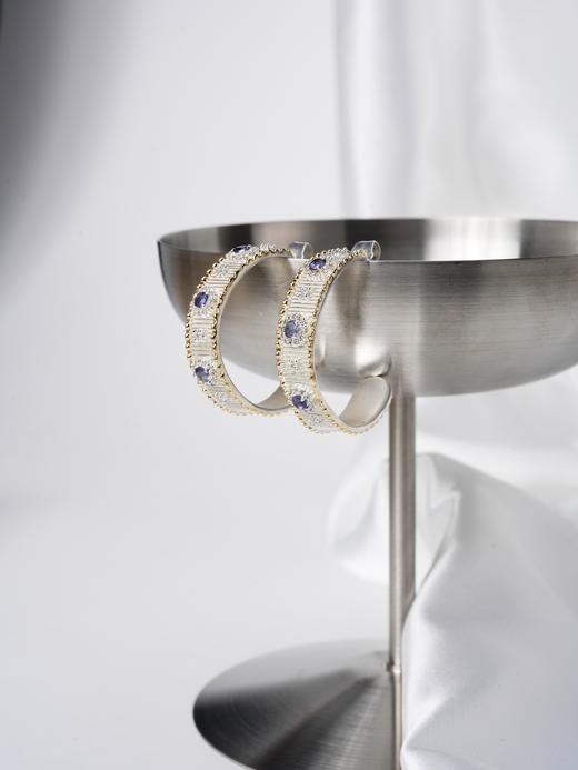 北京仓｜Diaperis Paris-ESSIA-银色 青金石 锆石 耳环［法国设计师］ 商品图2