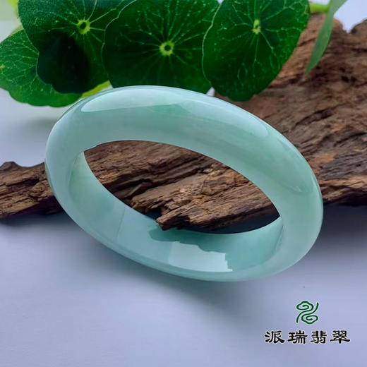 派瑞翡翠 翡翠手镯 糯种 绿色 商品图0