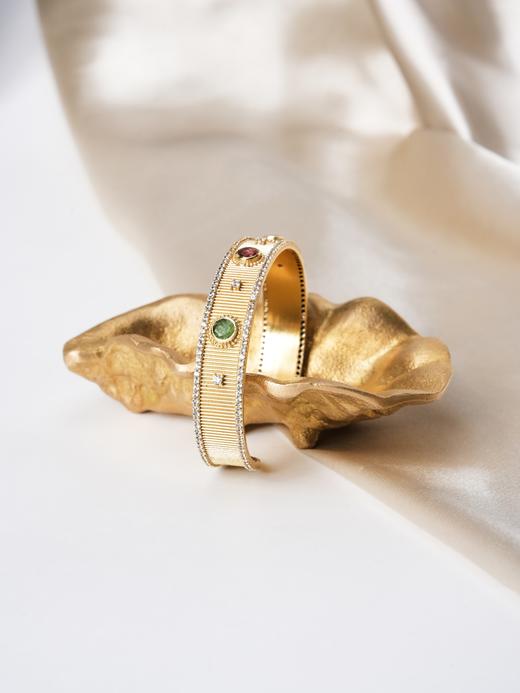 北京仓｜Diaperis Paris-SOLENA-金色 碧玺 锆石 手镯［法国设计师］ 商品图1