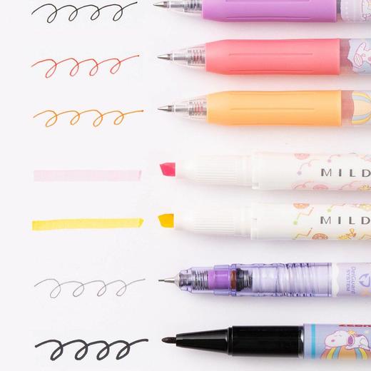 2026新款 日本史努比限定中性笔 自动铅笔 荧光笔记号笔 商品图4