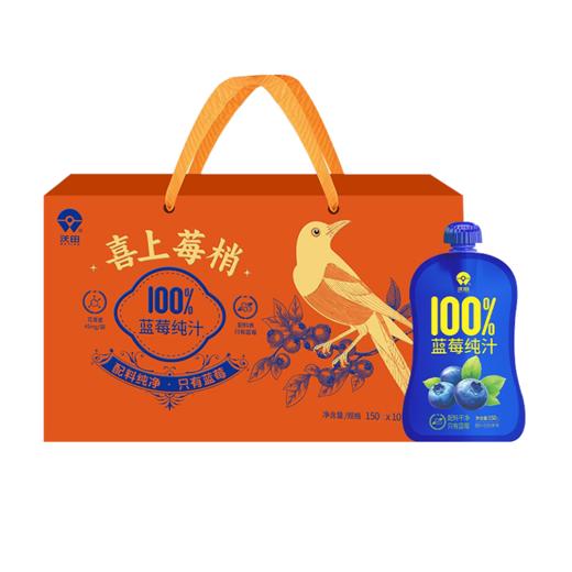 沃田吸嘴袋蓝莓纯汁150ml*10袋 商品图0