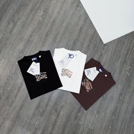 BUR早春新款战马格纹徽章标识圆领短袖 三个色 商品图0