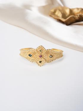 北京仓｜Diaperis Paris-ALTHEA-金色 碧玺 锆石 手镯［法国设计师］