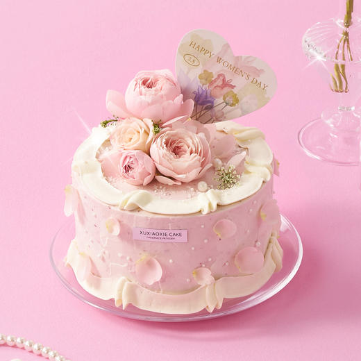 妇女节限定【粉黛花漾】莓果焦糖布丁蛋糕 商品图0