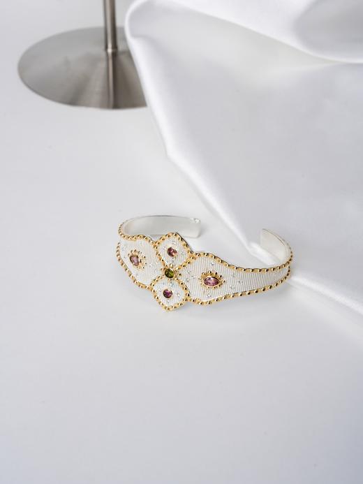 北京仓｜Diaperis Paris-ALTHEA-阿尔泰娅 银色 碧玺 开口 手镯［法国设计师］ 商品图1