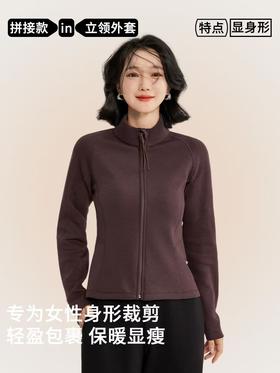 LS竹纤维女士时尚空气层无骨立领拉链外套5911