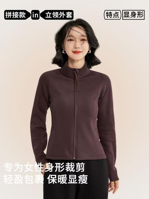 LS竹纤维女士时尚空气层无骨立领拉链外套5911 商品图0