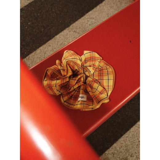 Tagi 甜甜圈单层大肠发圈 画家甜甜圈拷边条纹格纹拼色单层大肠发圈发饰头饰 商品图4