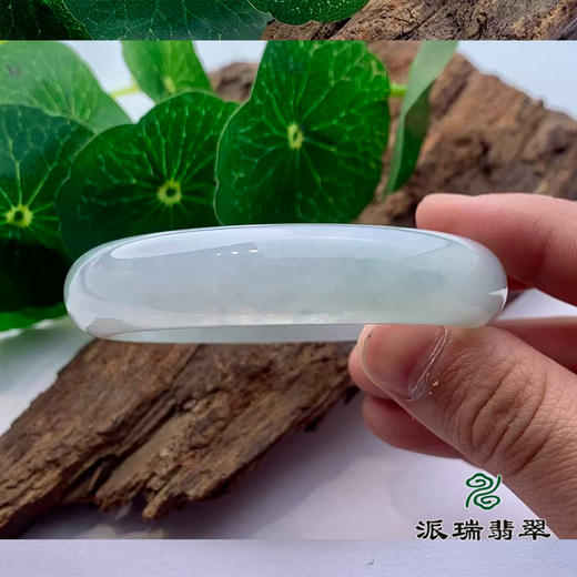 派瑞翡翠 翡翠手镯 糯种 绿色 飘花 商品图2