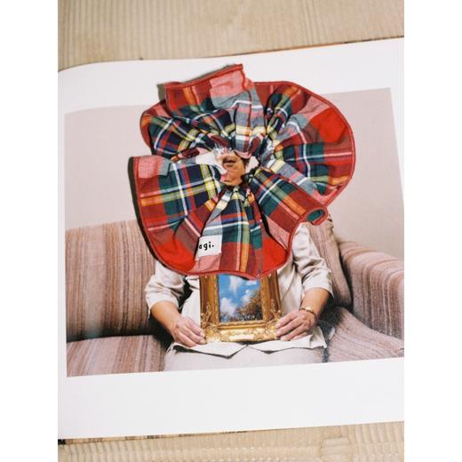 Tagi 甜甜圈单层大肠发圈 画家甜甜圈拷边条纹格纹拼色单层大肠发圈发饰头饰 商品图1