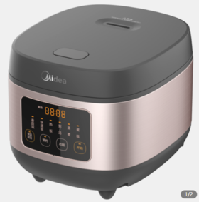美的（510838）MB-AFB5062R智能电饭煲 5L容量 黄金烹饪曲线 多功能菜单 新颖外观
