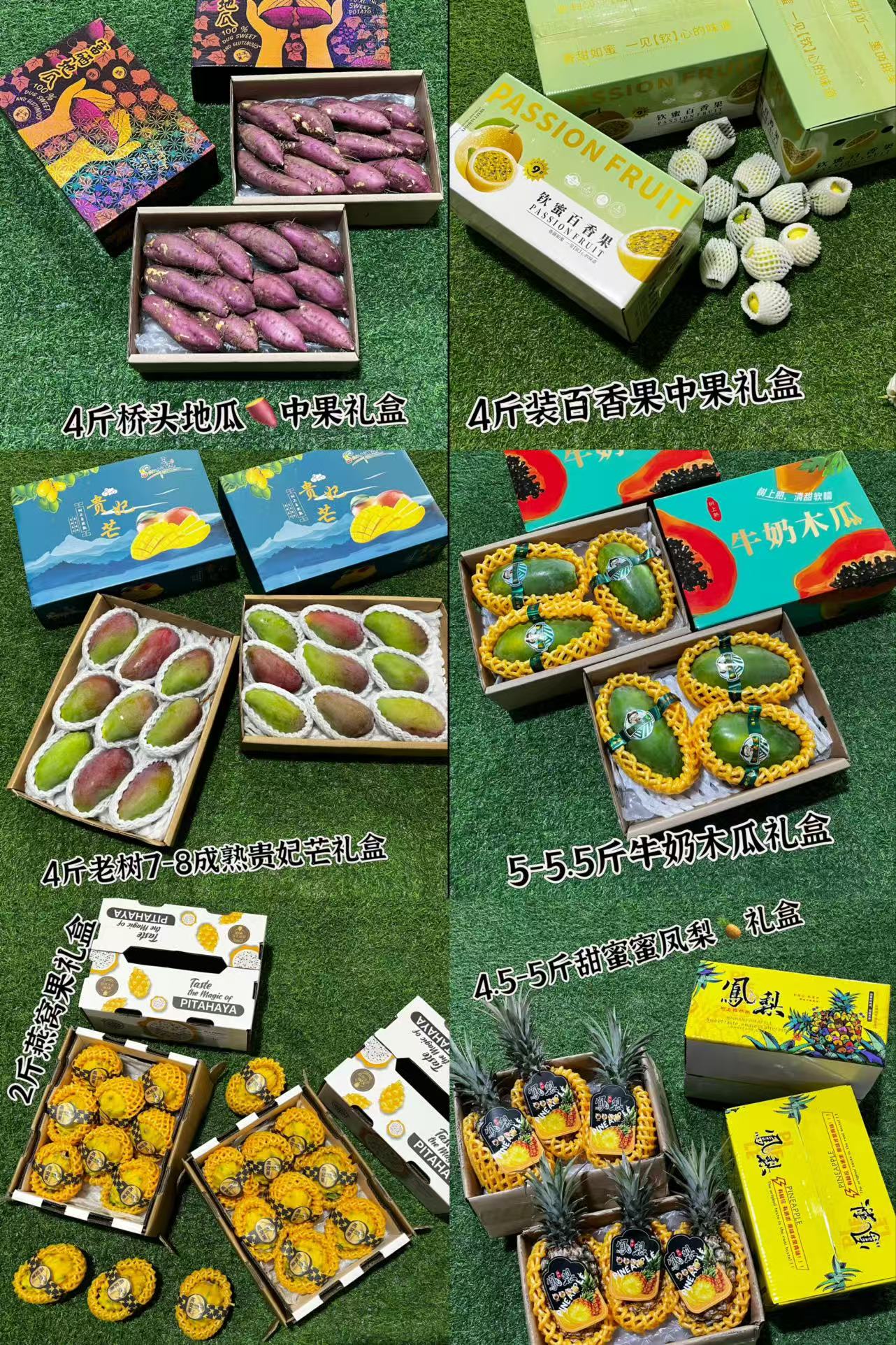 海南产品6选3 贵妃芒/牛奶木瓜/燕窝果/凤梨/桥头地瓜/糟粕醋