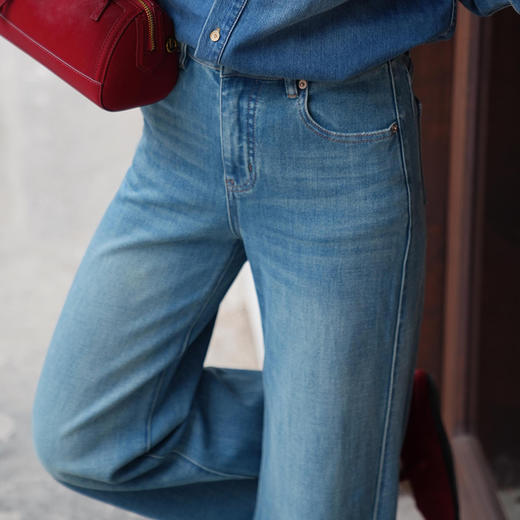 【预售7天】良木礼阔腿牛仔裤（3329） 商品图2