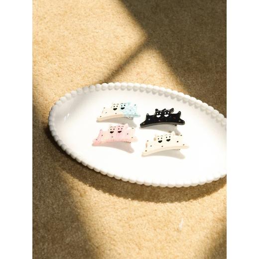 Tagi 两只小狗镶钻刘海夹 镶嵌钻石可爱醋酸刘海夹发卡发夹 商品图3