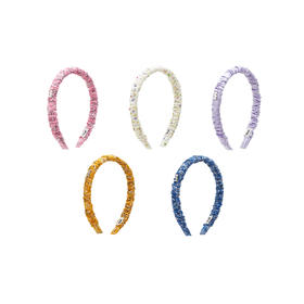 Tagi 想象褶皱发箍 褶皱布艺百搭多色甜美发箍碎花头箍发饰