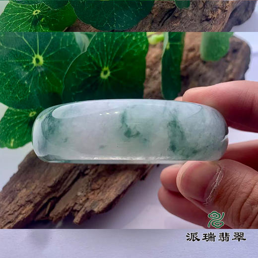 派瑞翡翠 翡翠手镯 糯种 绿色 飘花 商品图2