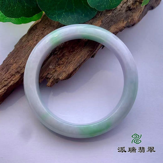 派瑞翡翠 翡翠手镯 糯种 绿色 飘花 商品图1