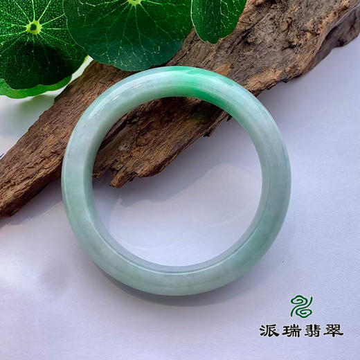 派瑞翡翠 翡翠手镯 糯种 绿色 飘花 商品图1