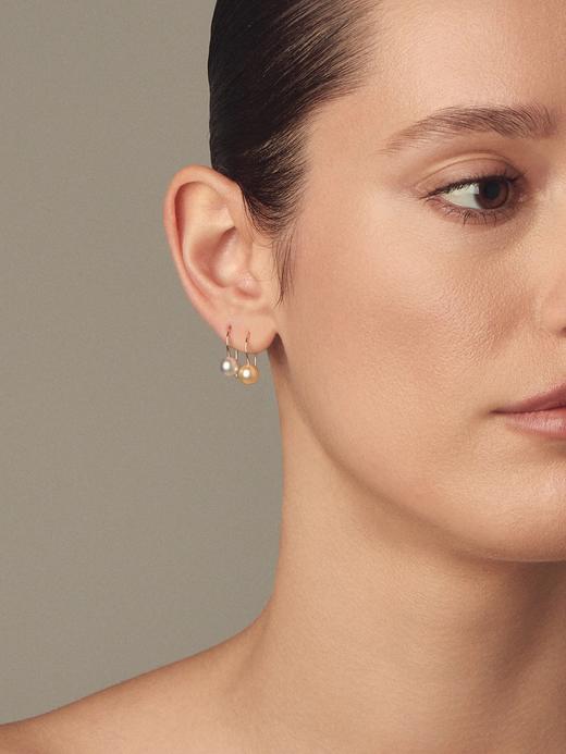 订购10周到｜Mizuki-Sea of Beauty-美丽之海  金色 Akoya珍珠 耳环［美国设计师］ 商品图1