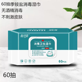 雅诗雨季-铵盐卫生湿巾 60抽/包
