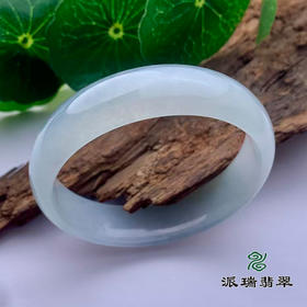 派瑞翡翠 翡翠手镯 糯种 绿色 飘花