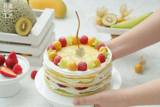 「低甜」香草水果缤纷千层蛋糕 商品图0