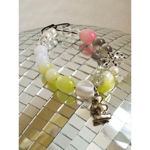 Tagi 青提小花手机链短款  限定耐磨手机链手工珠串挂链手腕短款防摔挂坠 商品图3