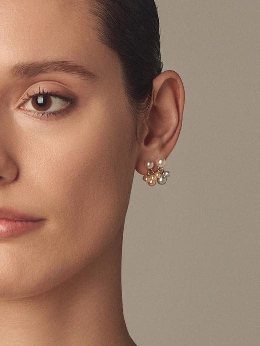 订购10周到｜Mizuki-Sea of Beauty-美丽之海 糖果 簇状 金色 Akoya珍珠 耳环［美国设计师］ 商品图1