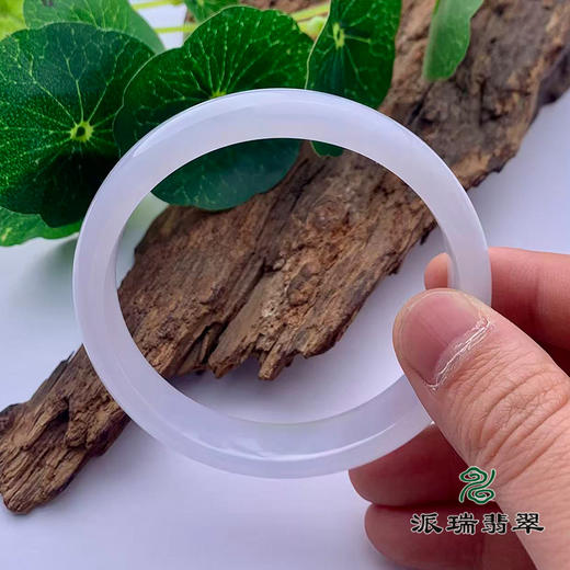 派瑞翡翠 翡翠手镯 糯种 紫色 商品图3