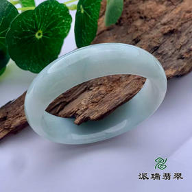 派瑞翡翠 翡翠手镯 糯种 绿色 飘花