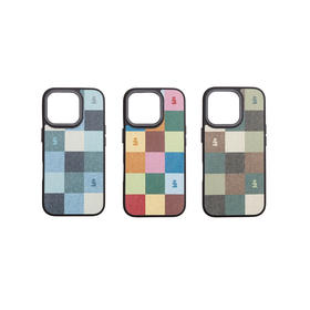 Tagi 想象格纹磁吸手机壳 苹果手机壳牛仔格纹皮质防摔创意磁吸保护套适用于iphone17