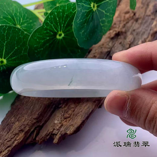 派瑞翡翠 翡翠手镯 糯种 绿色 飘花 商品图2