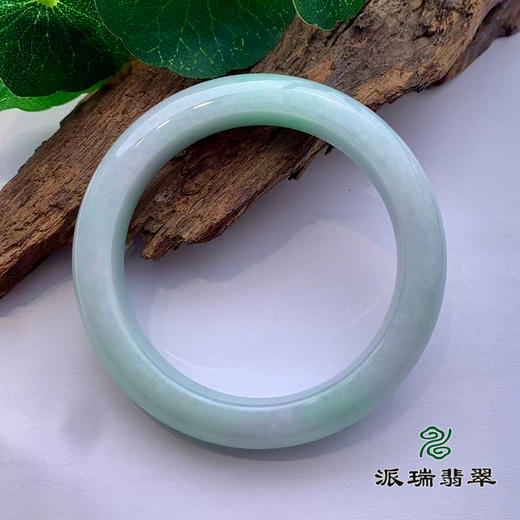 派瑞翡翠 翡翠手镯 糯种 绿色 飘花 商品图1