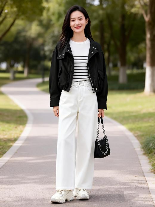 现货 臣禾	【轻氧珠光短外套】小个子必备立翻领休闲夹克	9261010175 商品图5