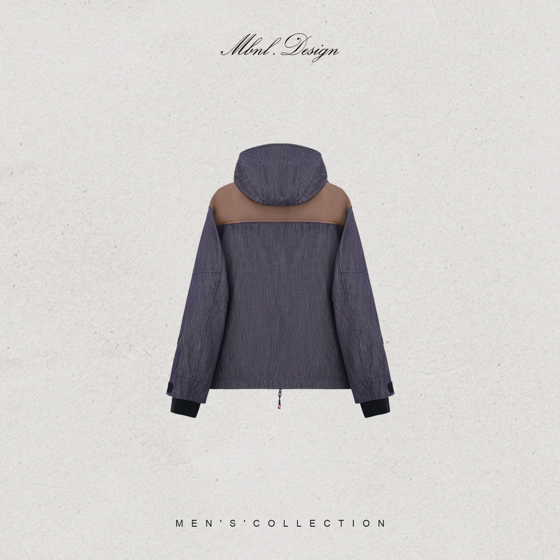 男装「Lambskin」棉定纺拼接绵羊皮连帽夹克LL-WWT0168 O3商品图2