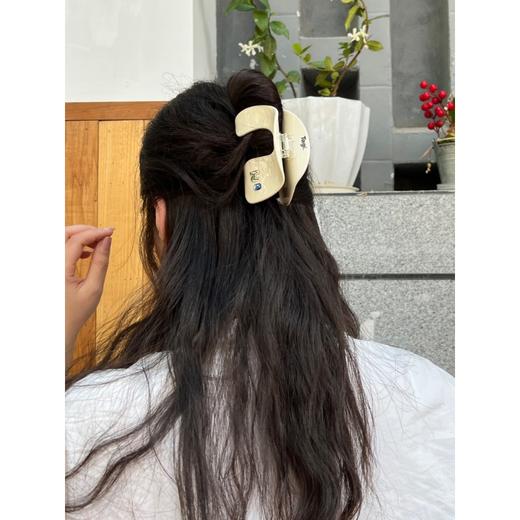 Tagi 拼图宝石鲨鱼夹 拼图肌理宝石发抓无痕发夹鲨鱼醋酸钻石 商品图3