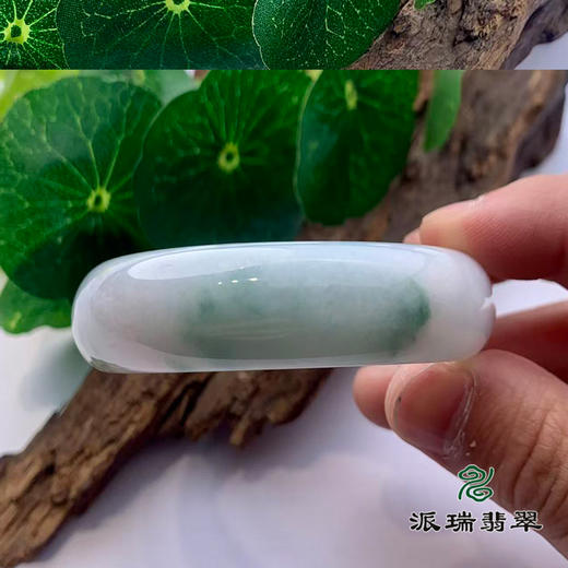 派瑞翡翠 翡翠手镯 糯种 绿色 飘花 商品图2
