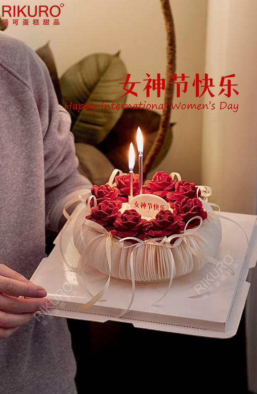 🌟玫瑰之冠 | 生巧玫瑰花球女神生日蛋糕 商品图0