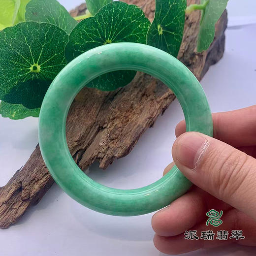 派瑞翡翠 翡翠手镯 糯种 绿色 商品图3